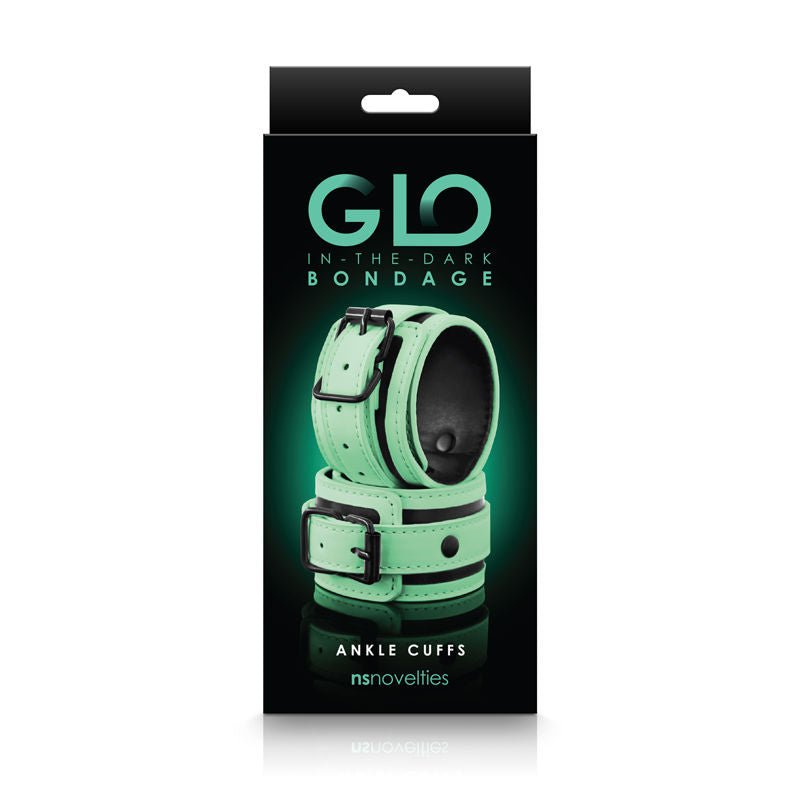 Glo bondage - glow in the dark ankle cuff -  box front view | Flirtybay.com.au